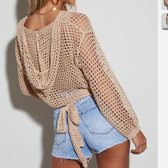 VICI Sayulita Dreaming Crochet Set Pants & Hooded Top Size XS - Picture 5 of 5